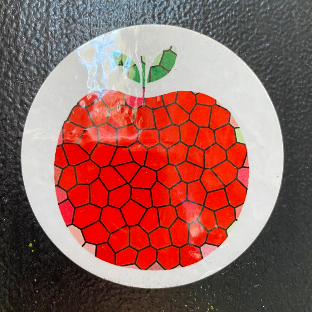 Stained-glass-styled Apple